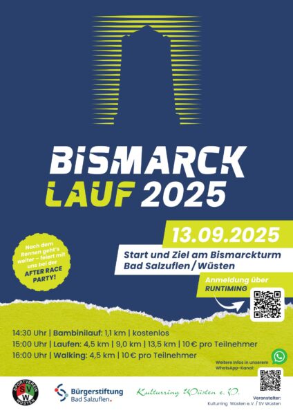 Plakat zum Bismarck-Lauf 2025